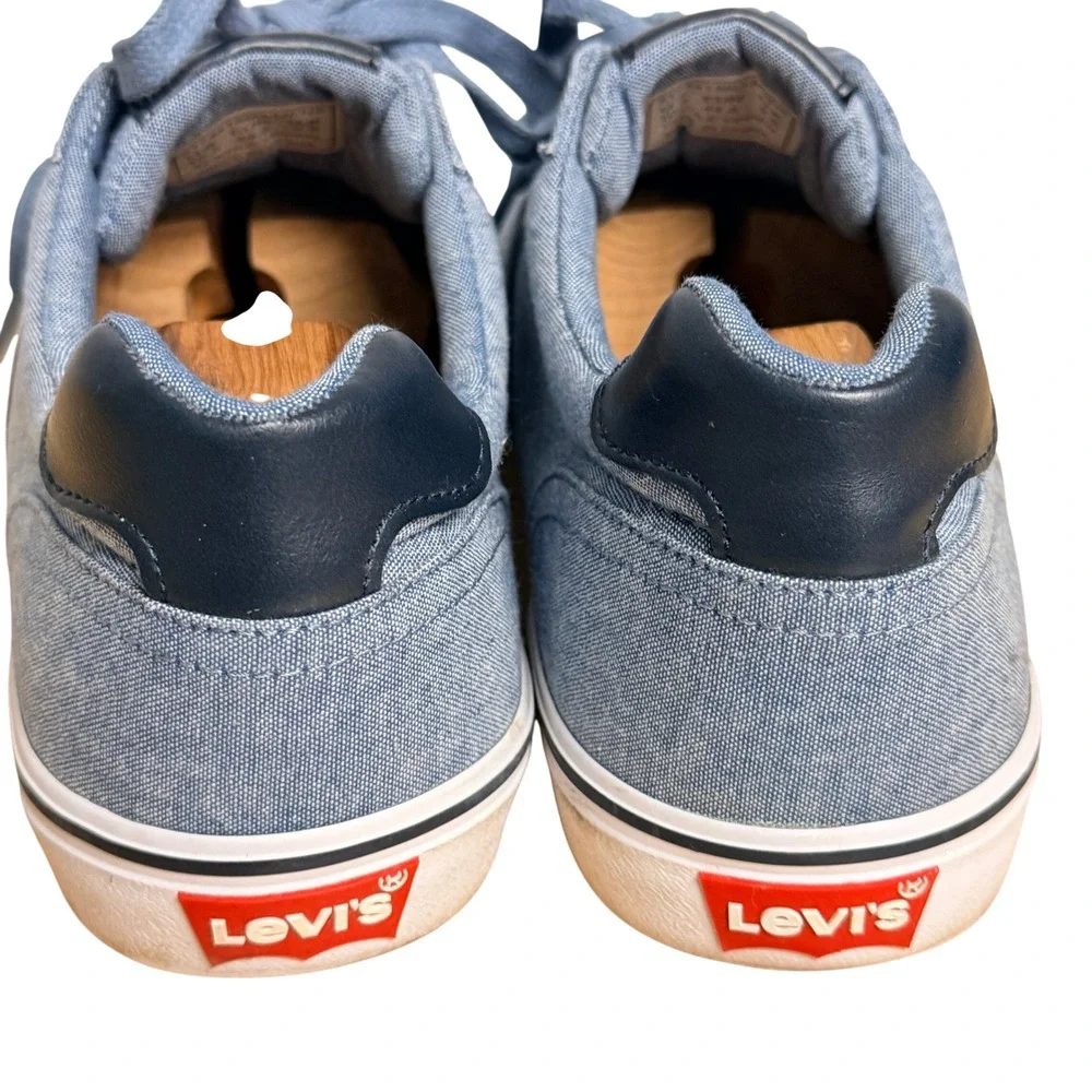 Levi's Denim Casual Shoes Sneakers Men's 10.5‎ Blue Chambray Lace Up